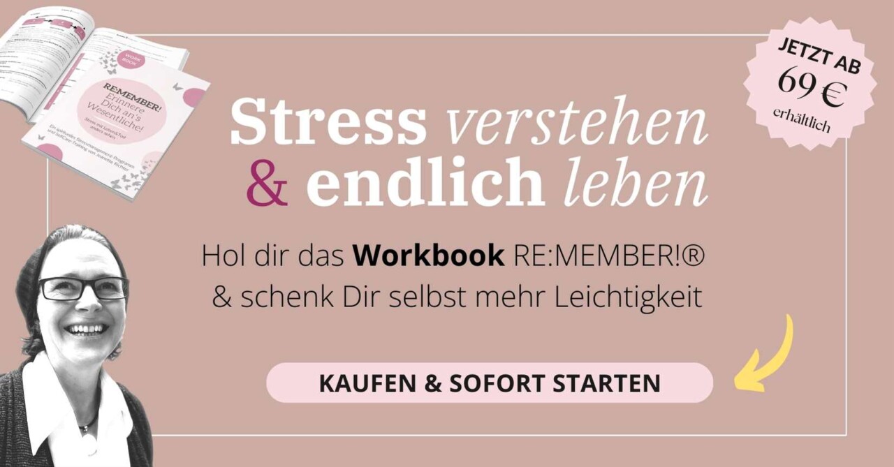 Workbook remember Stress bewältigen braun rosa