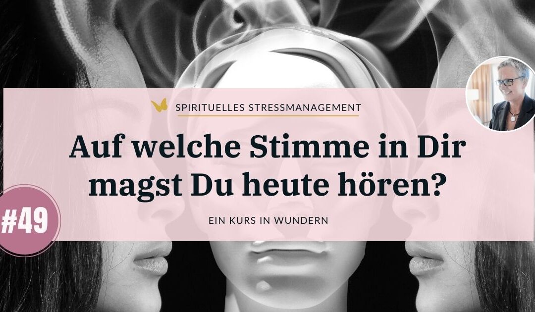Lektion 49: Auf welche Stimme in Dir magst Du heute hören?