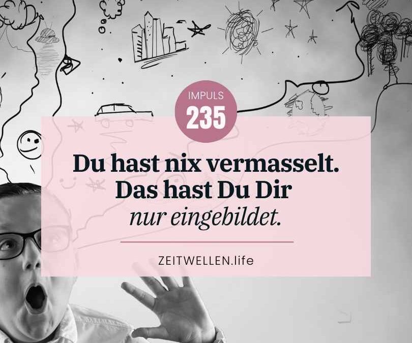 Impuls 235: Alles Einbildung – Du hast nix vermasselt