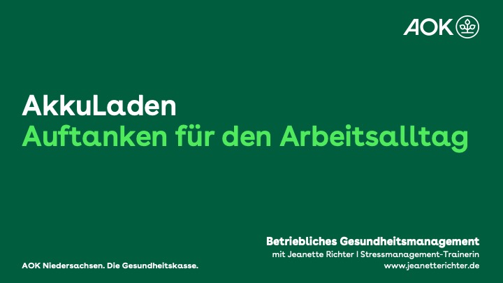 Akkuladen Betriebliches Gesundheitsmanagement Haselünne